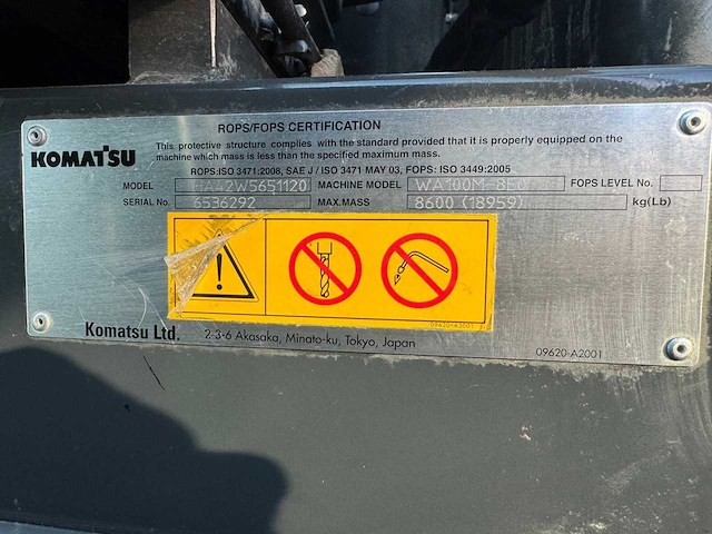 Komatsu - 2020 - wa100m-8e0 - shovel - afbeelding 2 van  12