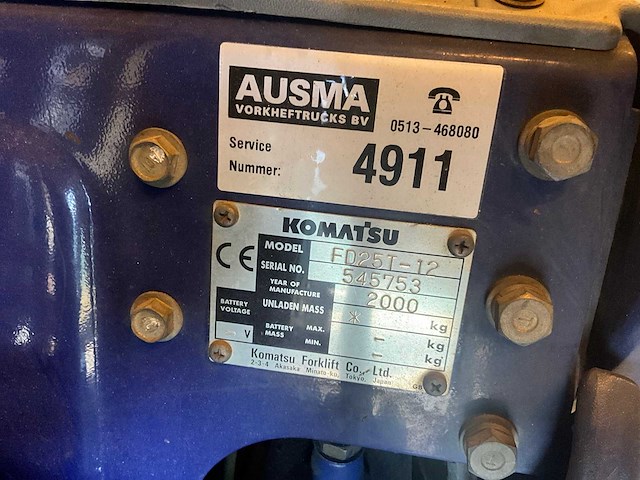 Komatsu - fd25t-12 - vorkheftruck - afbeelding 6 van  23