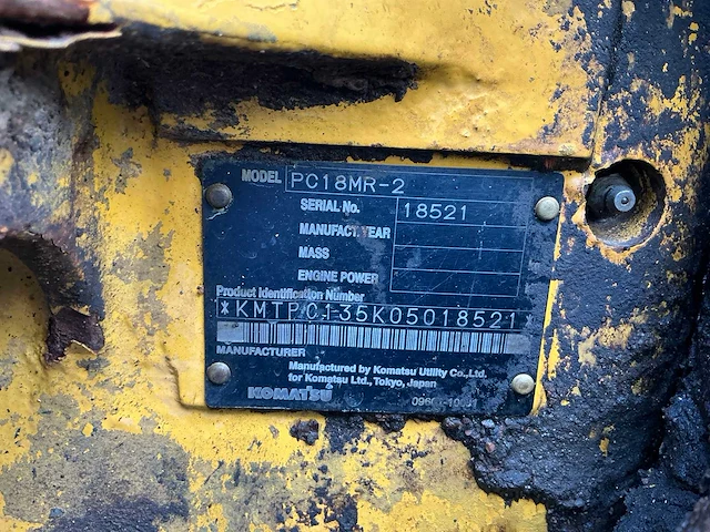 Komatsu pc18 mr-2 minigraafmachine - afbeelding 32 van  38
