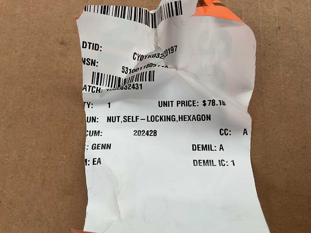 Komatsu self-locking nut - afbeelding 4 van  6