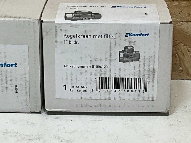 Komfort kogelkraan met filter pn16 dn25 1" bi.dr. dzr messing (4x) - afbeelding 3 van  3