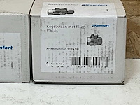 Komfort kogelkraan met filter pn16 dn25 1" bi.dr. dzr messing (4x) - afbeelding 3 van  3