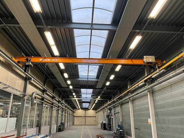 Konecranes jc6833 enkelligger bovenloopkraan 1250kg v.v. xn loopcat met kettingtakel + 88 meter m1 kraanbaan - afbeelding 1 van  14