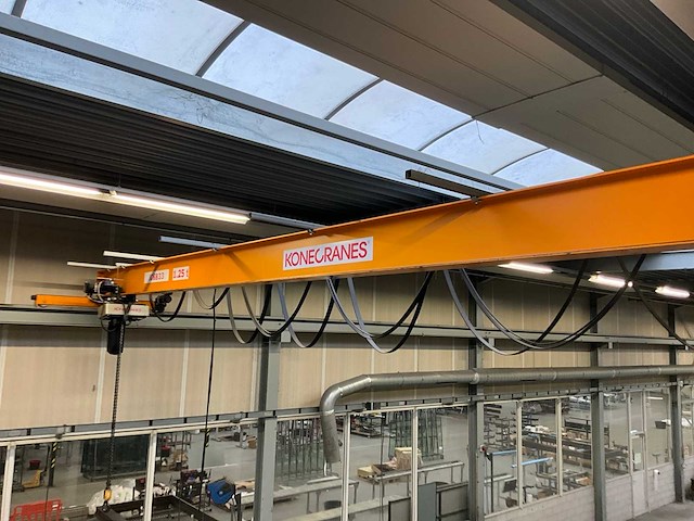Konecranes jc6833 enkelligger bovenloopkraan 1250kg v.v. xn loopcat met kettingtakel + 88 meter m1 kraanbaan - afbeelding 7 van  14