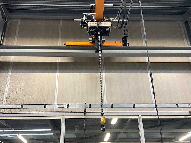 Konecranes jc6833 enkelligger bovenloopkraan 1250kg v.v. xn loopcat met kettingtakel + 88 meter m1 kraanbaan - afbeelding 12 van  14