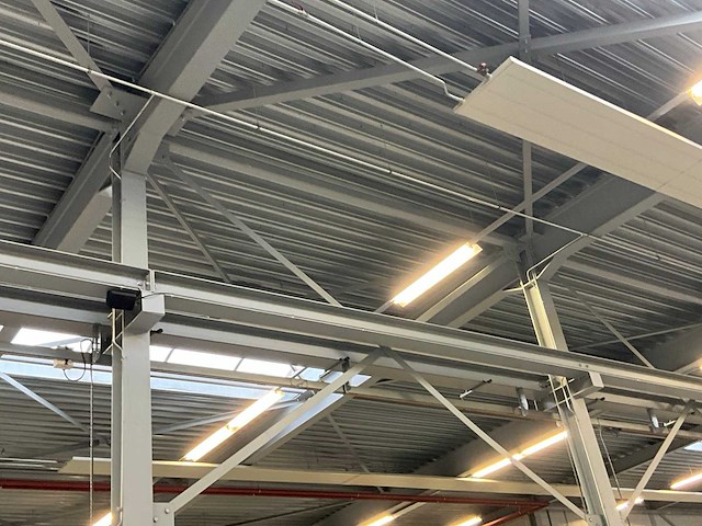 Konecranes jc6834 enkelligger bovenloopkraan 1250kg ton v.v. xn loopcat met elektro kettingtakel + 77 meter m1 kraanbaan - afbeelding 3 van  16