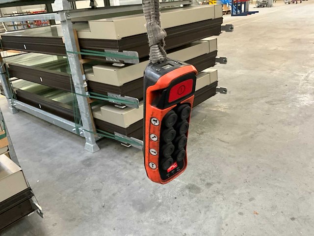 Konecranes jc6835 enkelligger bovenloopkraan 5000kg v.v. ctx400 loopcat met elektro staaldraadtakel + 77 meter m1 kraanbaan - afbeelding 9 van  24