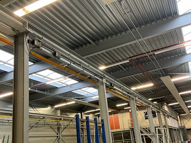 Konecranes jc6835 enkelligger bovenloopkraan 5000kg v.v. ctx400 loopcat met elektro staaldraadtakel + 77 meter m1 kraanbaan - afbeelding 11 van  24