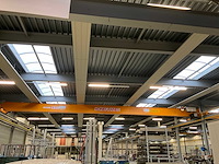 Konecranes jc6835 enkelligger bovenloopkraan 5000kg v.v. ctx400 loopcat met elektro staaldraadtakel + 77 meter m1 kraanbaan