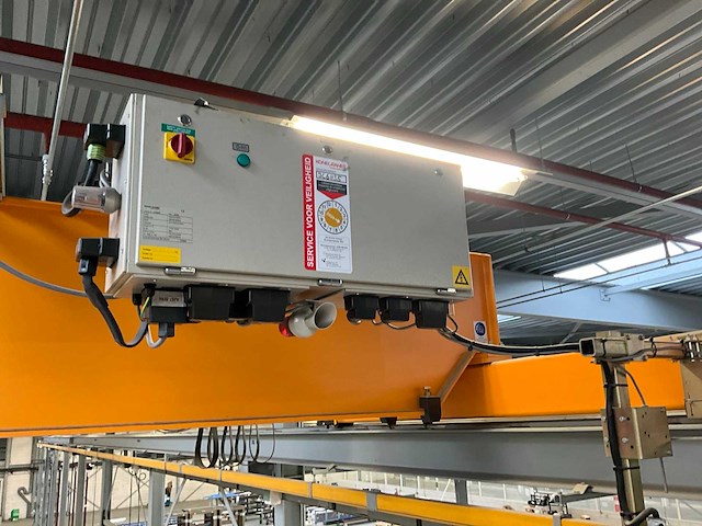 Konecranes jc6835 enkelligger bovenloopkraan 5000kg v.v. ctx400 loopcat met elektro staaldraadtakel + 77 meter m1 kraanbaan - afbeelding 14 van  24