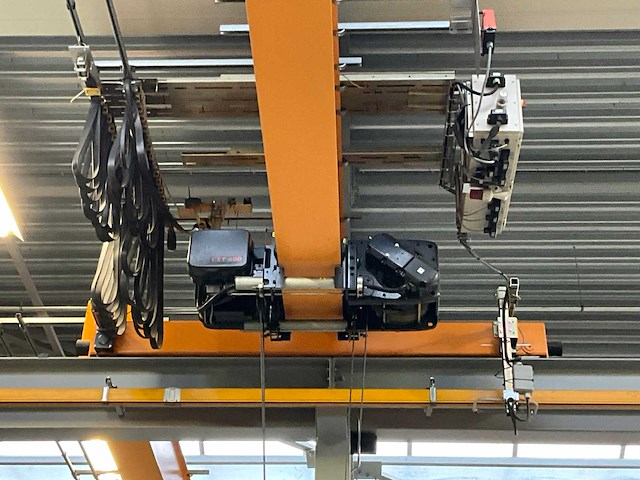 Konecranes jc6835 enkelligger bovenloopkraan 5000kg v.v. ctx400 loopcat met elektro staaldraadtakel + 77 meter m1 kraanbaan - afbeelding 20 van  24