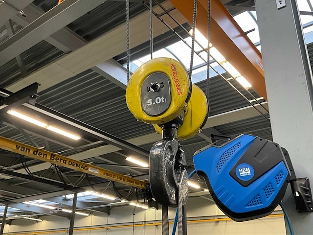 Konecranes jc6835 enkelligger bovenloopkraan 5000kg v.v. ctx400 loopcat met elektro staaldraadtakel + 77 meter m1 kraanbaan - afbeelding 21 van  24