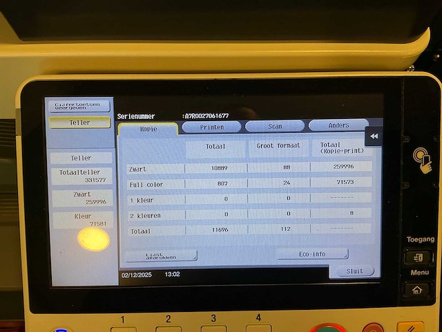 Konica minolta bizhub c258 officeprinter - afbeelding 3 van  3