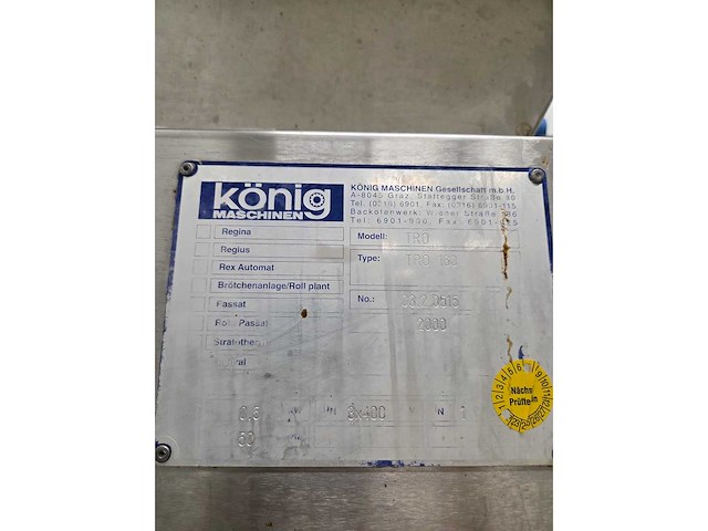 König industrie rex - 2000 - automatische broodjeslijn - afbeelding 33 van  42