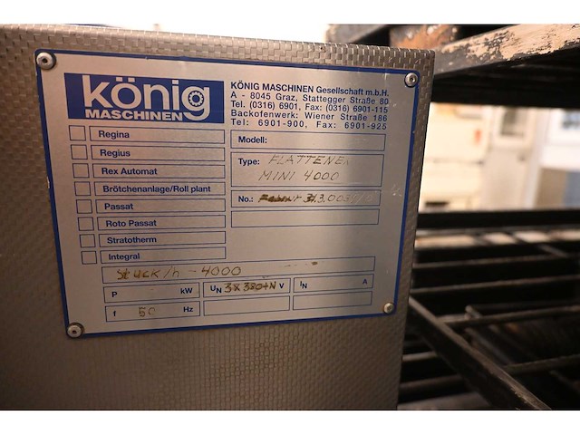 König rex automat mini rex 4000 tr / fs sk58 + ak70 kleinbroodlijn - afbeelding 4 van  14