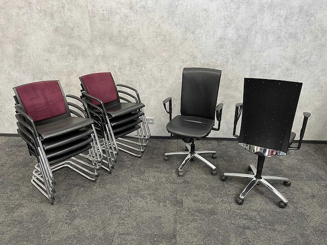 König+neurath - 2x bureaustoel - 8x conferentiestoel - afbeelding 2 van  3