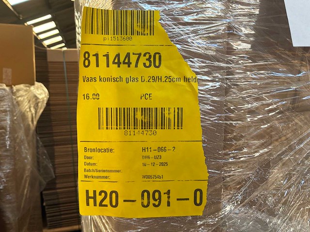 Konische vaas ø 290mm (128x) - afbeelding 2 van  2