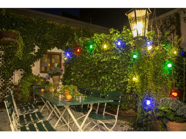 Konstsmide feestverlichting lichtsnoer 10 led lampen multicolor 45 m - afbeelding 3 van  5