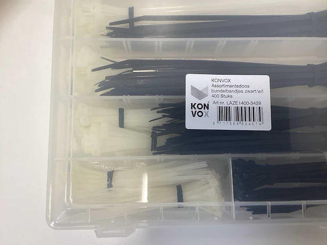 Konvox - assortimentsdoos met tie-wraps 400 stuks - (3x) - afbeelding 6 van  6