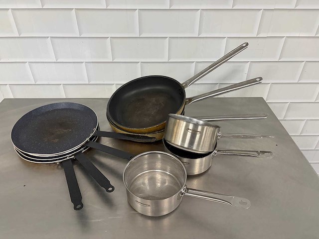 Kookpan rvs staal aluminium (10x) - afbeelding 1 van  4