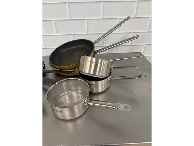 Kookpan rvs staal aluminium (10x) - afbeelding 2 van  4
