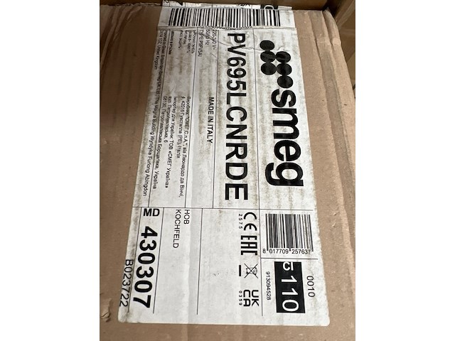 Kookplaat, smeg, dolce stil novo pv695lcnrde, zwart - afbeelding 4 van  4