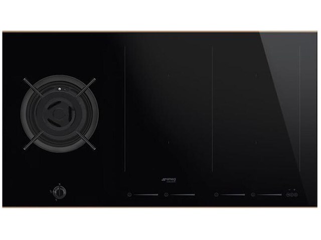 Kookplaat smeg, pm6912wldr, zwart - afbeelding 1 van  3