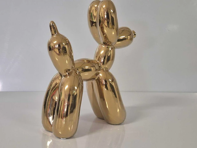 Koons (after) balloondog gold - keramiek epoxylaag - 28 x 23 - afbeelding 2 van  4