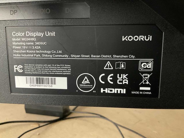 Koorui mg34h8q curved monitor - afbeelding 2 van  2