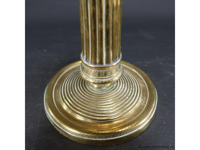 Koper/bronzen kandelaar - afbeelding 4 van  5