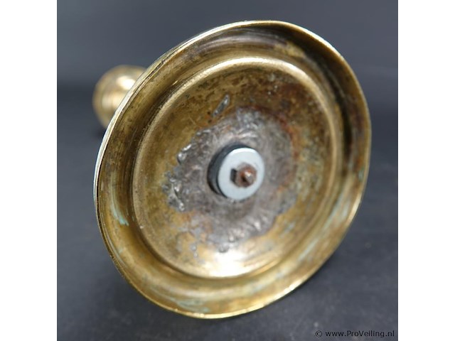 Koper/bronzen kandelaar - afbeelding 5 van  5