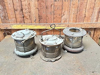 Koperen ankerlicht met fresnel lens (3x) - afbeelding 1 van  3