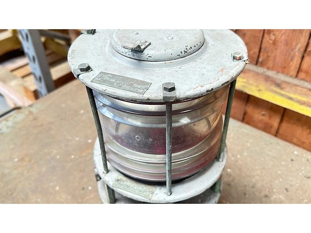 Koperen boordlicht met fresnel lens - afbeelding 2 van  3