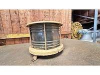 Koperen boordlicht met fresnel lens - afbeelding 2 van  3