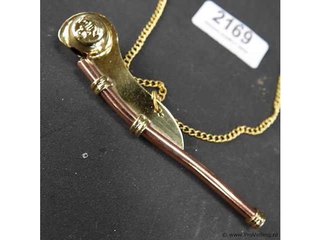 Koperen bootsmanfluit - afbeelding 2 van  4