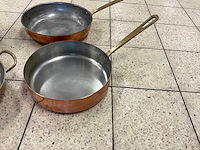Koperen pannen en brander (4x) - afbeelding 4 van  6
