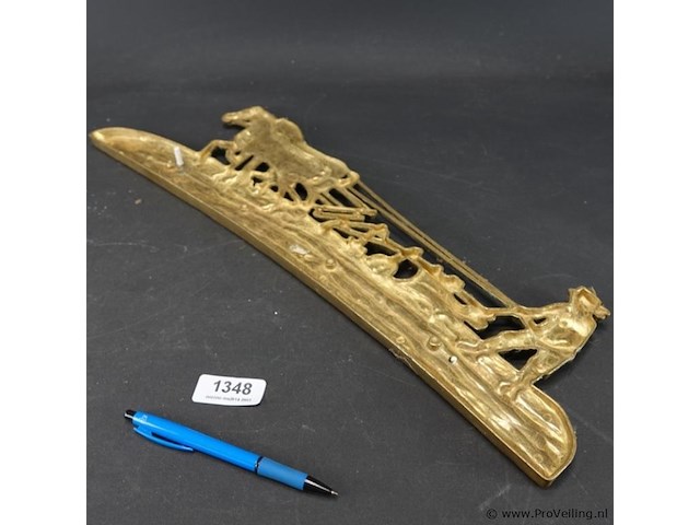 Koperen plaque "en de boer hij ploegde voort" - afbeelding 5 van  5