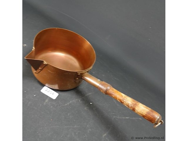 Koperen schenk steelpan - afbeelding 2 van  5