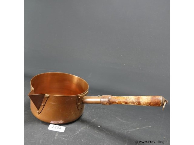 Koperen schenk steelpan - afbeelding 1 van  5