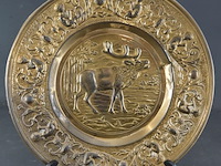 Koperen sierbord met gedreven decor - afbeelding 2 van  5