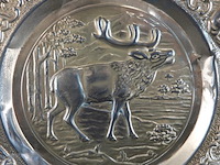 Koperen sierbord met gedreven decor - afbeelding 3 van  5