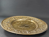 Koperen sierbord met gedreven decor - afbeelding 4 van  5