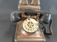 Koperen telefoon uit midden vorige eeuw - afbeelding 2 van  5