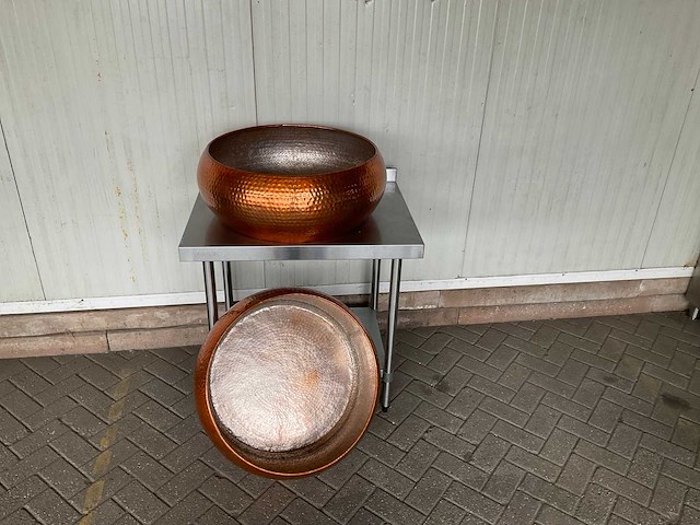 Koperkleurige decoratieve bakken (2x) - afbeelding 1 van  2