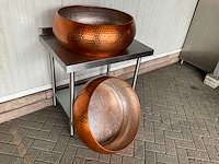 Koperkleurige decoratieve bakken (2x) - afbeelding 2 van  2