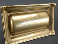 Koper/messing art nouveau postzegeldoosje - afbeelding 5 van  5