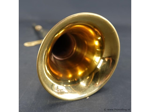 Koper/messing jachthoorn - afbeelding 2 van  5