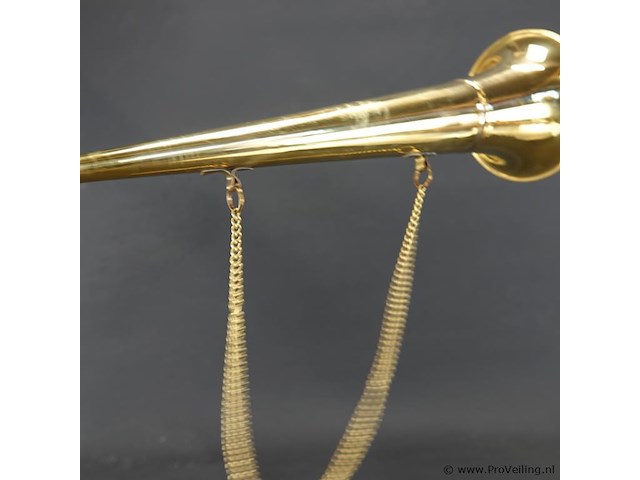 Koper/messing jachthoorn - afbeelding 4 van  5