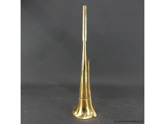 Koper/messing jachthoorn - afbeelding 5 van  5