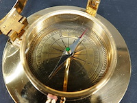 Koper/messing zonnewijzer kompas - afbeelding 3 van  5